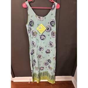 NWT Weekend Traffic Women Size Medium Blue And Green Dress